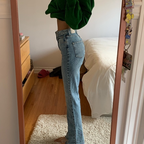 Zara flare denim blue jeans. - Picture 2 of 3